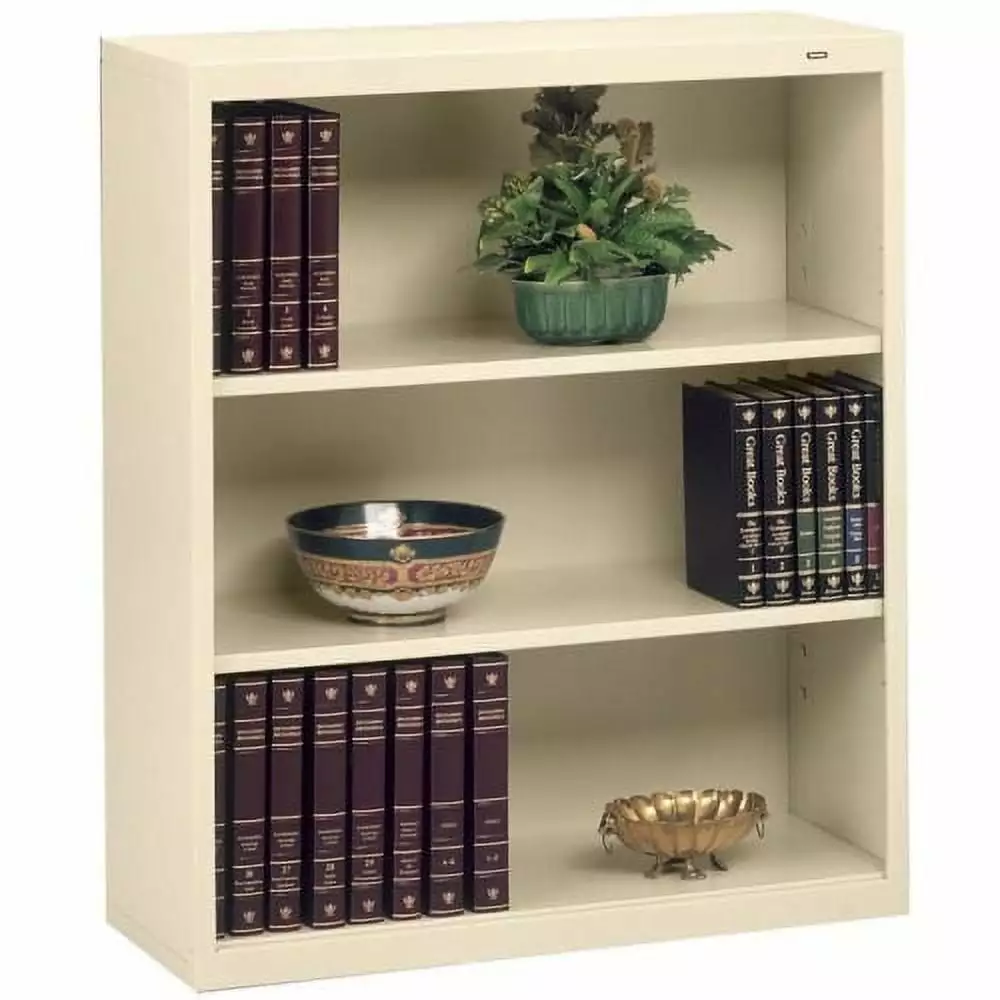 Tennsco Welded Bookcase 34.5 x 13.5 x 40 - Heavy Duty Steel Shelves