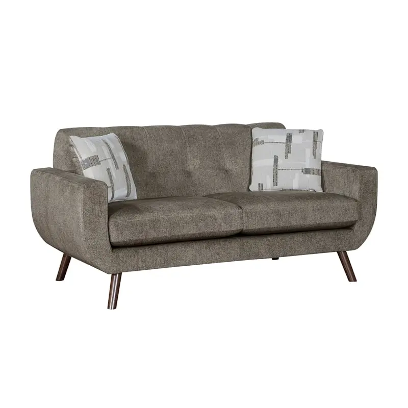 Lexicon Janne Microfiber Love Seat Brown Cozy Living Room