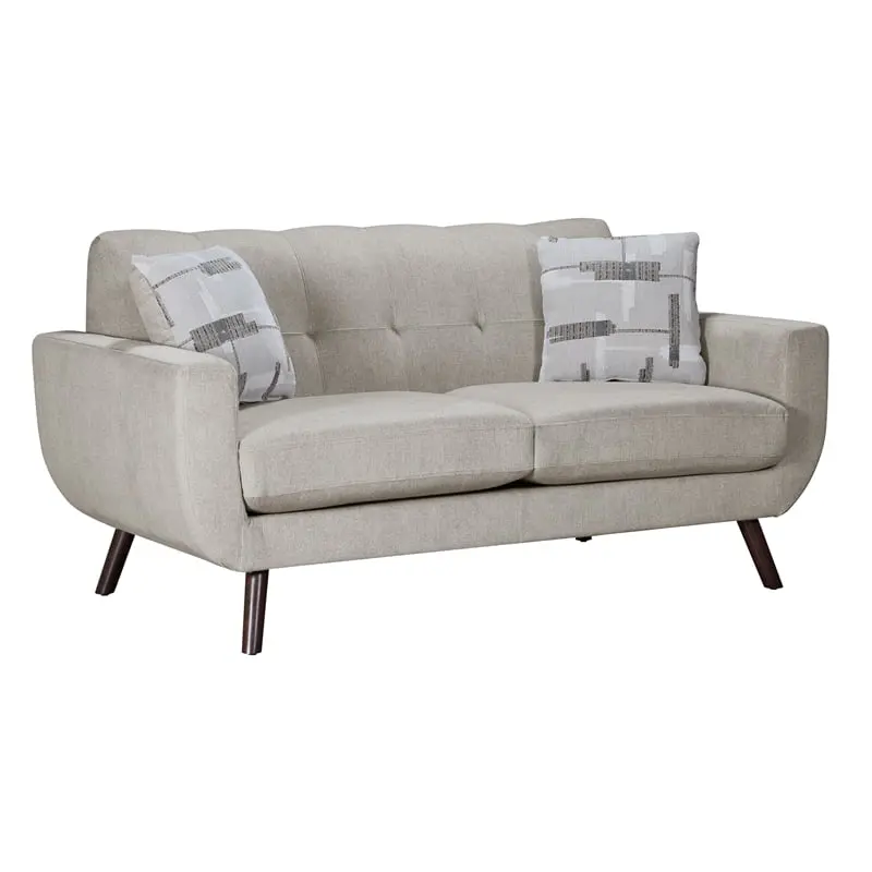 Lexicon Janne Microfiber Love Seat Tan Modern Living Room