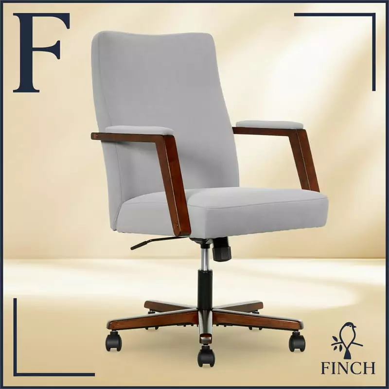 Finch Neo One Ergonomic Mid Back Office Chair Soft Velvet Upholstery Gray