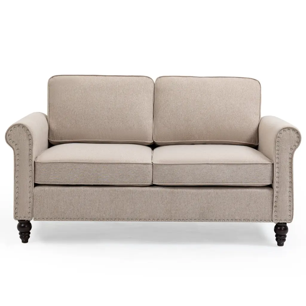 45 Inch 2 Seater Loveseat Sofa Mid Century Modern Couches Button Tufted Design GUTALOR