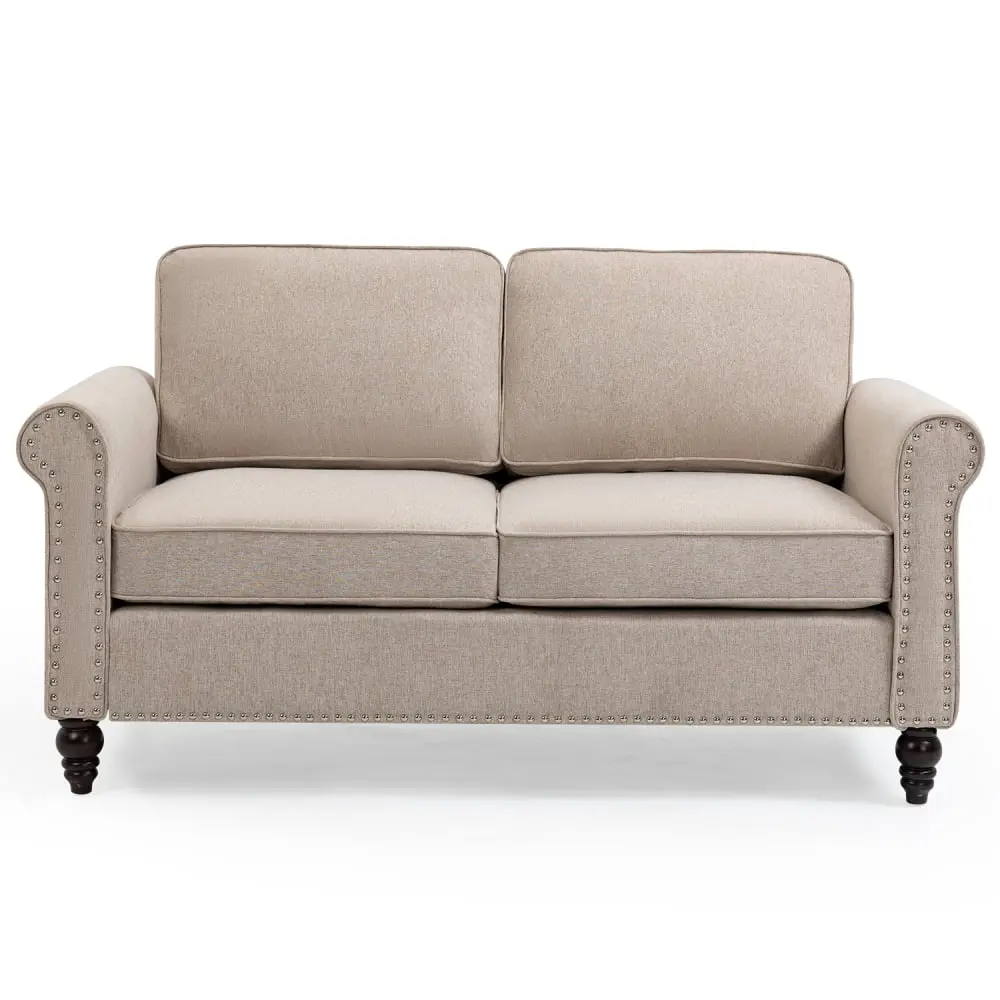 45 Inch 2 Seater Loveseat Sofa Mid Century Modern Button Tufted Couch Living Room Hmluixury