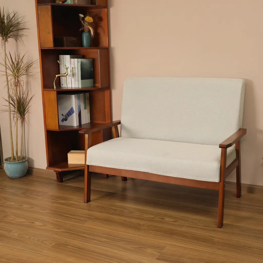 BALANBO Mid Century Modern Loveseat Sofa 2-Seat Small Couch Gray Cushions