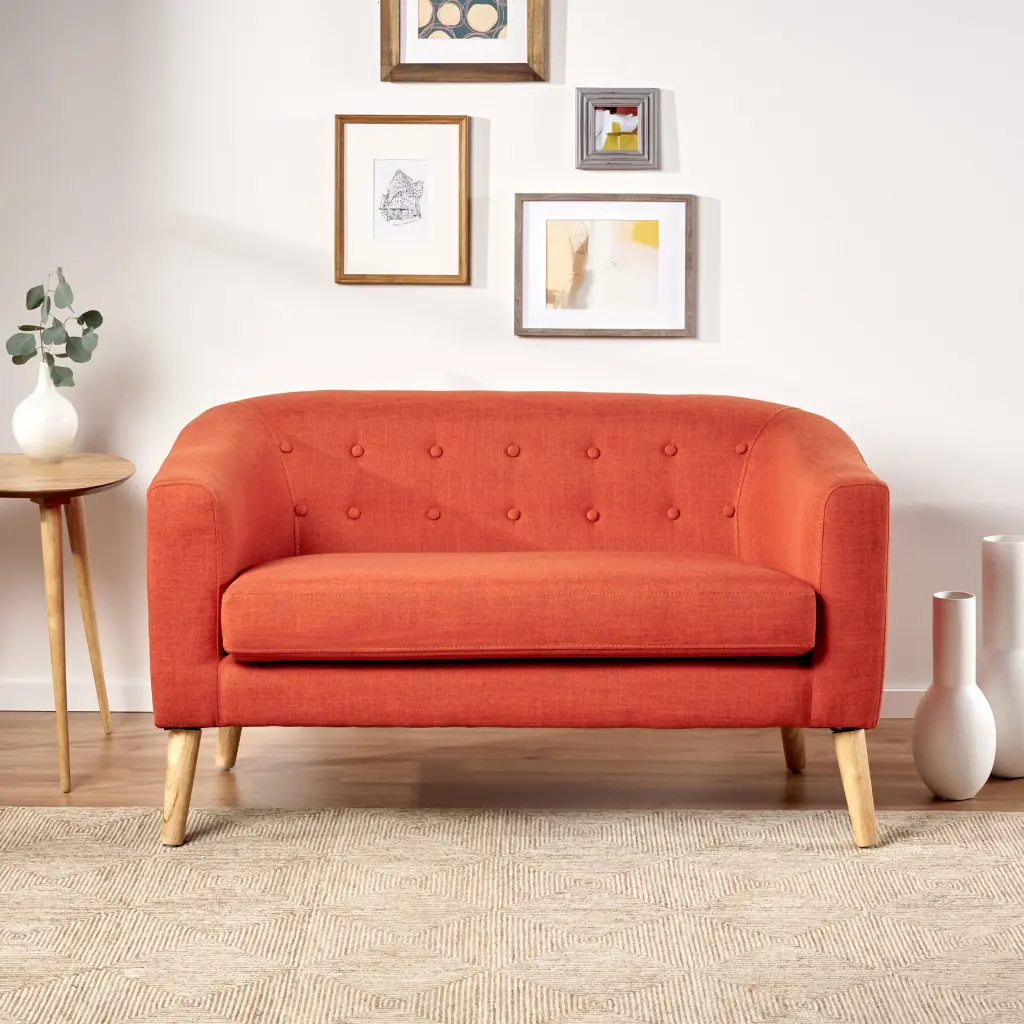 CoSoTower Mid-Century Modern Loveseat Retro Living Room Sofa