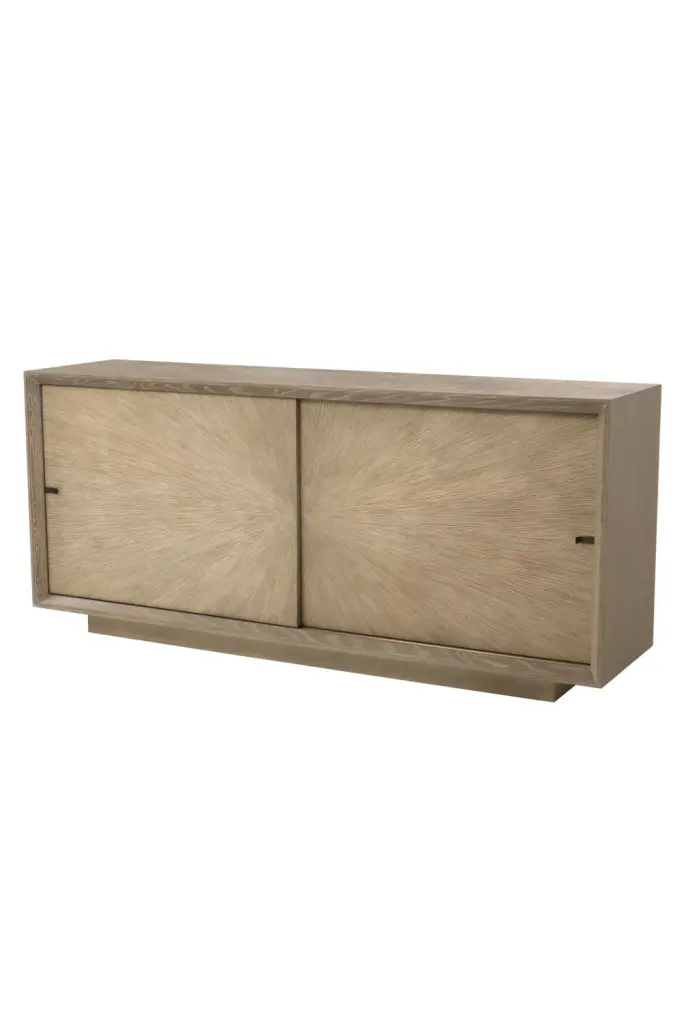 Mid Century Oak Sideboard Eichholtz Lazarro Vintage Storage Cabinet