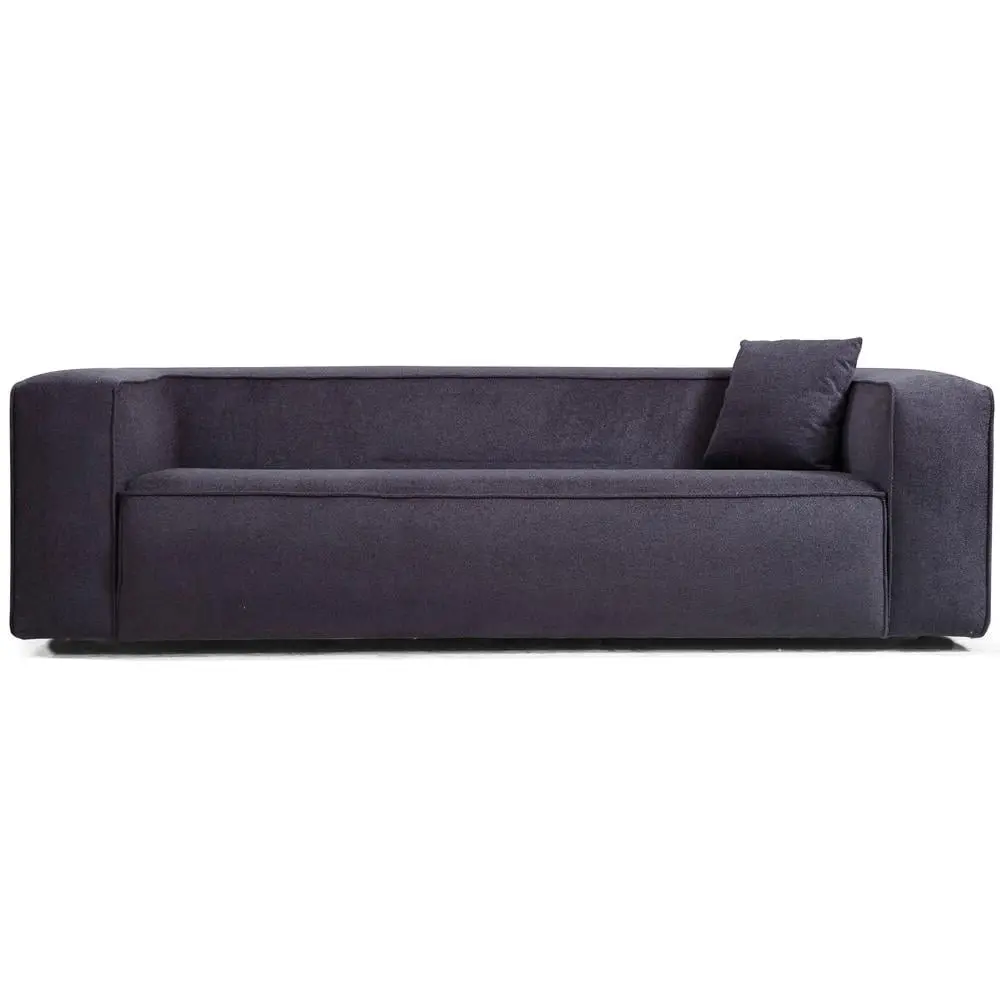Bellevue Mid-Century Modern Tight Back French Boucle Fabric Sofa Gray Ashcroft
