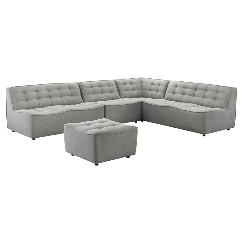 Orchard Mid Century Furniture Style Living Room Linen Fabric Sofa Light Gray Ashcroft
