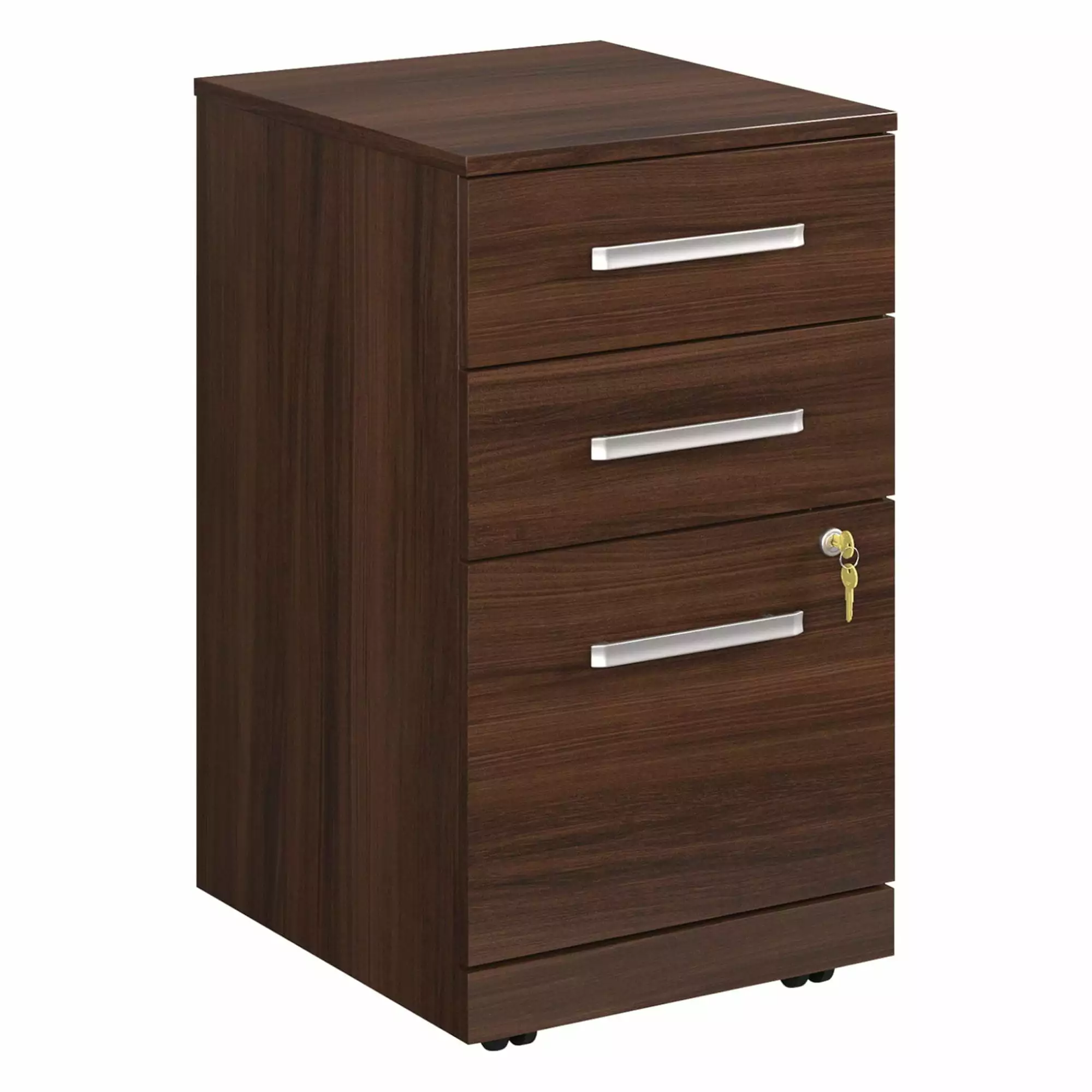 Sauder Affirm Engineered Wood 3-Drawer Mobile Filing Cabinet Noble Elm Brown