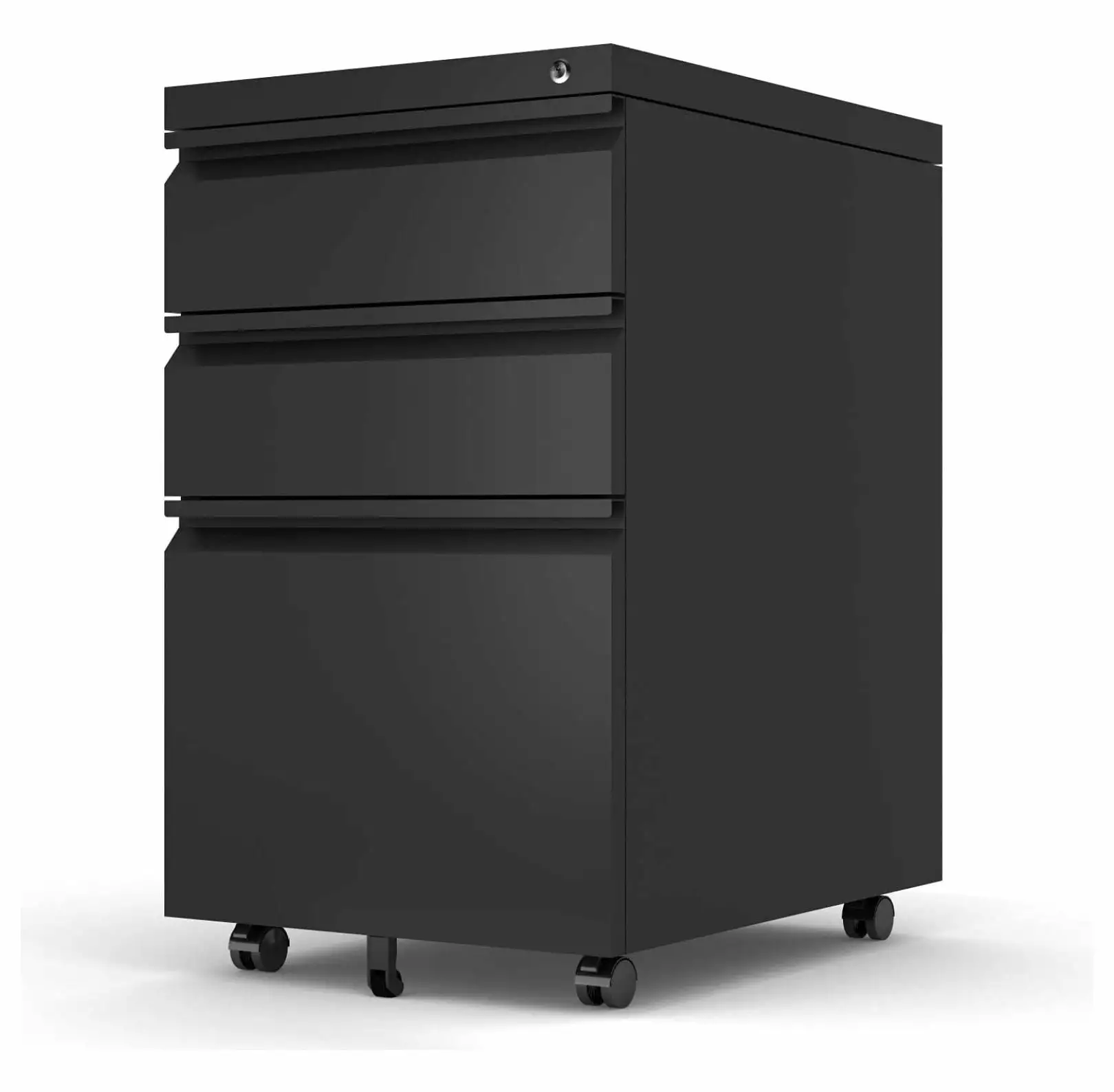 ZHANGHU Mobile File Cabinet Under Desk 3 Drawer Metal File Cabinet Wheels Rolling Storage Home Office