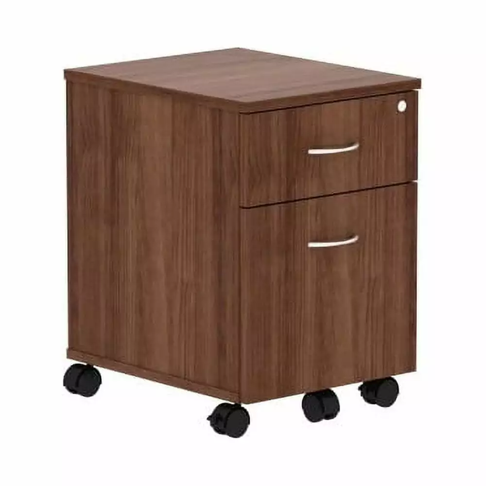 Lorell Pedestal Mobile B/F 15-3/4x19-7/8x22-7/8 Walnut 16230 Office Storage