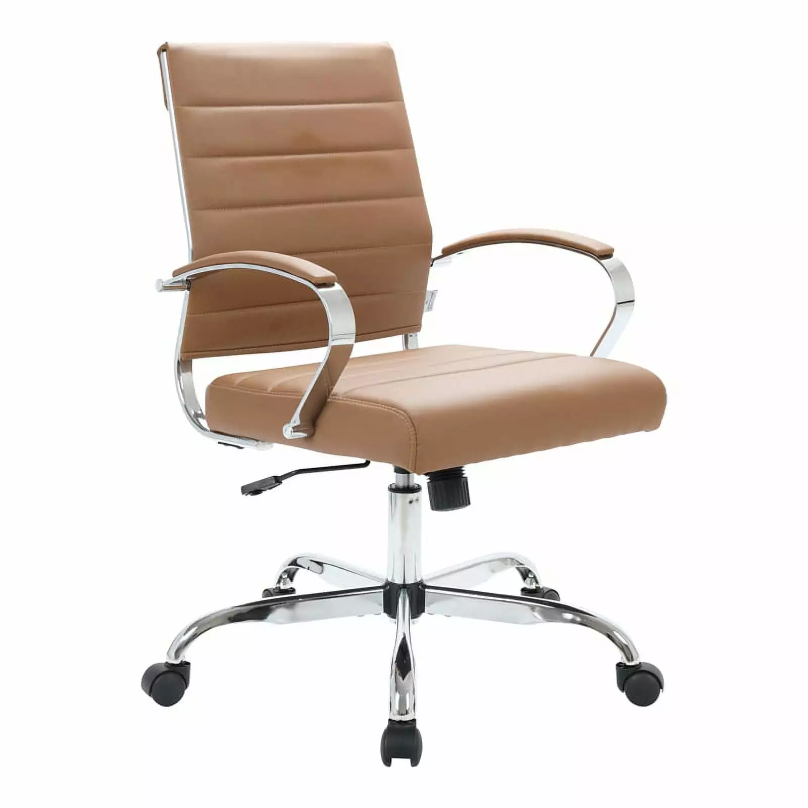 Scranton & Co Modern Leatherette Executive Swivel Office Chair Brown