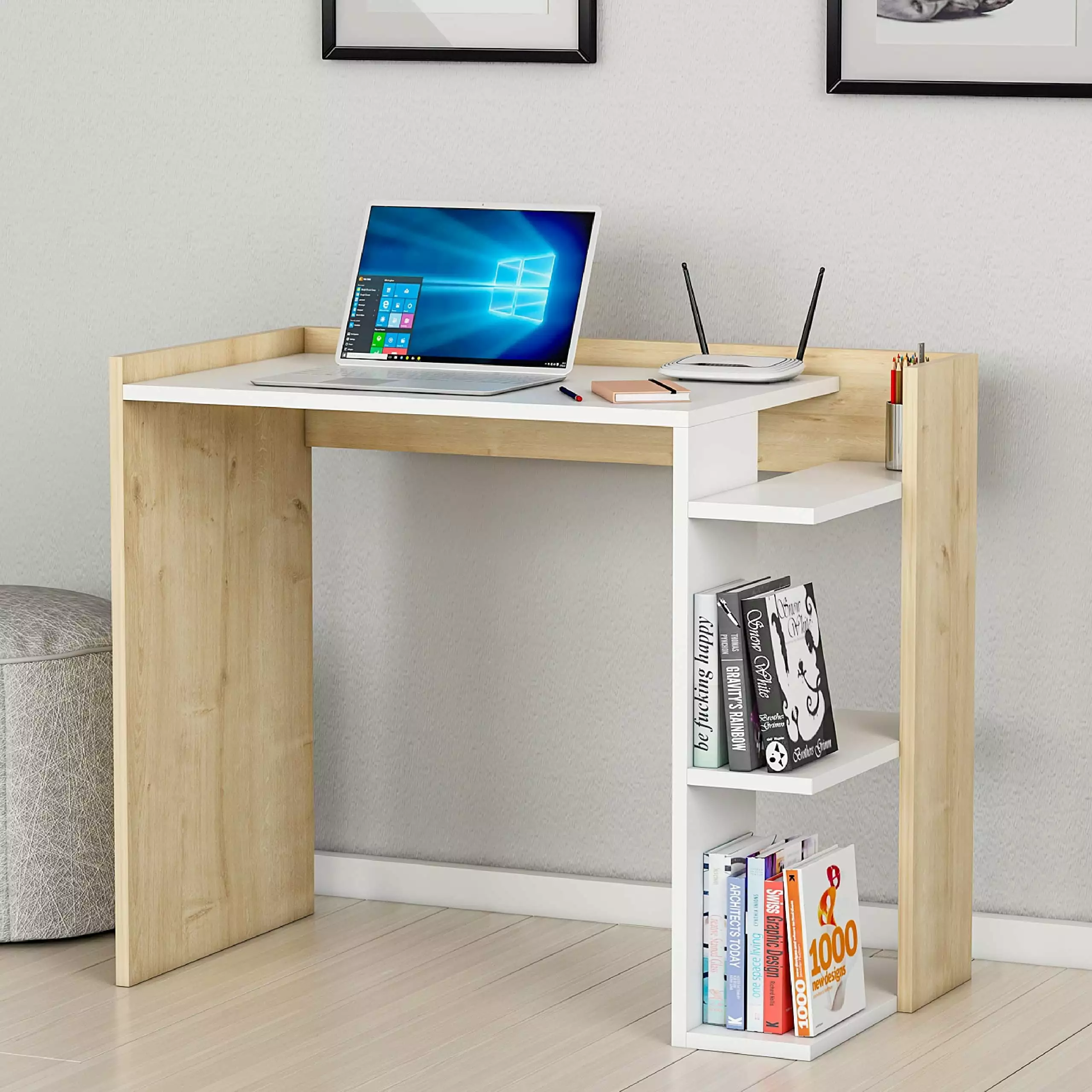 MODEAZY Ruby Multipurpose Modern Style Home Office Computer Desk - Room Decor