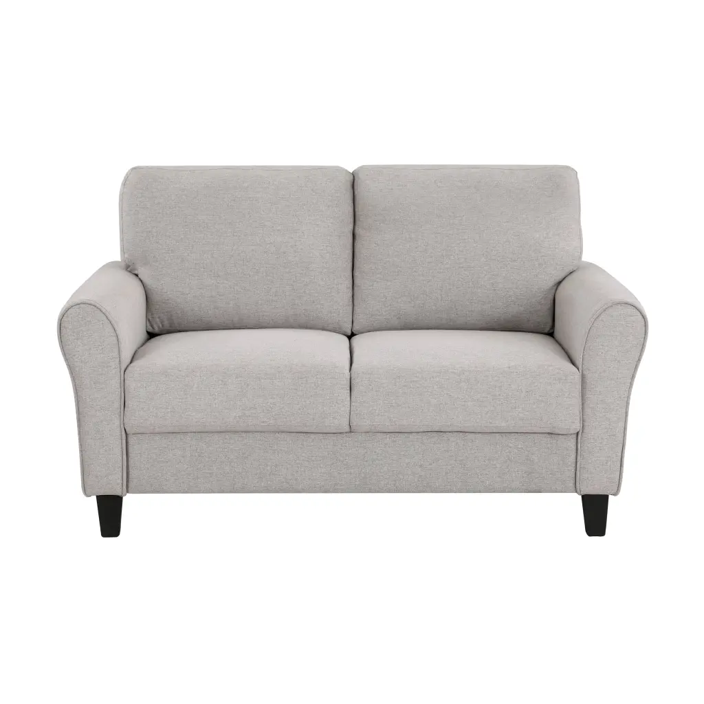 Dcenta Modern Sand Hued Textured Fabric Loveseat
