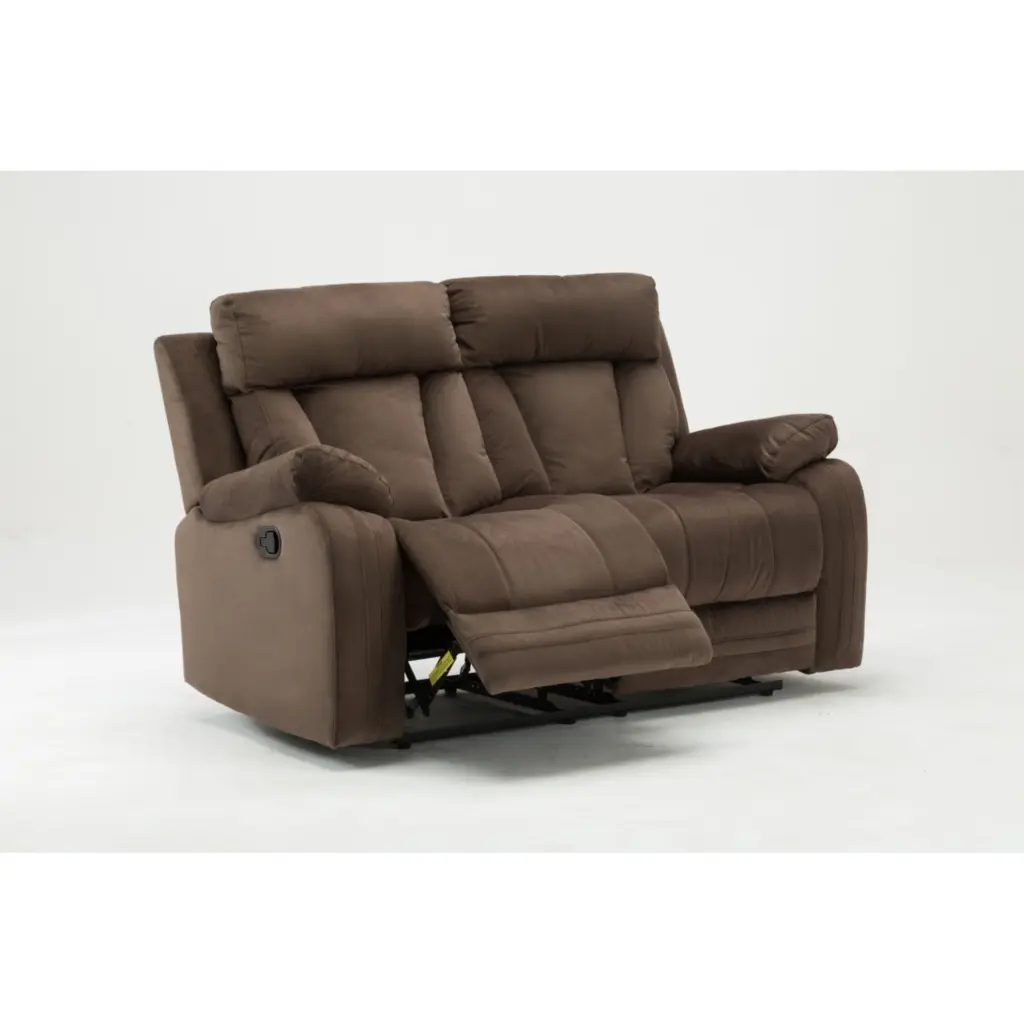 Home Roots Modern Fabric Loveseat Brown - 40 Inch Compact Sofa HomeRoots