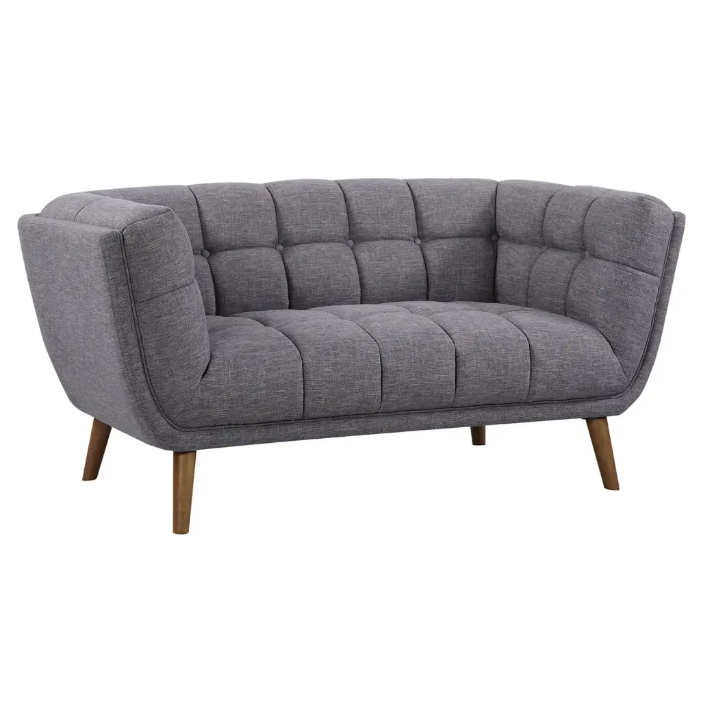 Homestock Artisanal Abode Modern Loveseat Contemporary Fabric Sofa