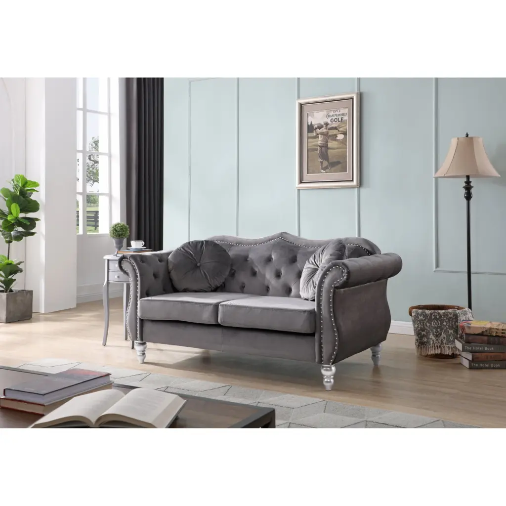 Miekor Furniture Hollywood G0660A-L Loveseat Dark Gray