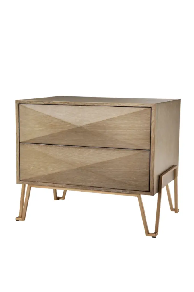 2 Drawer Hairpin Nightstand Eichholtz Highland Bedside Table