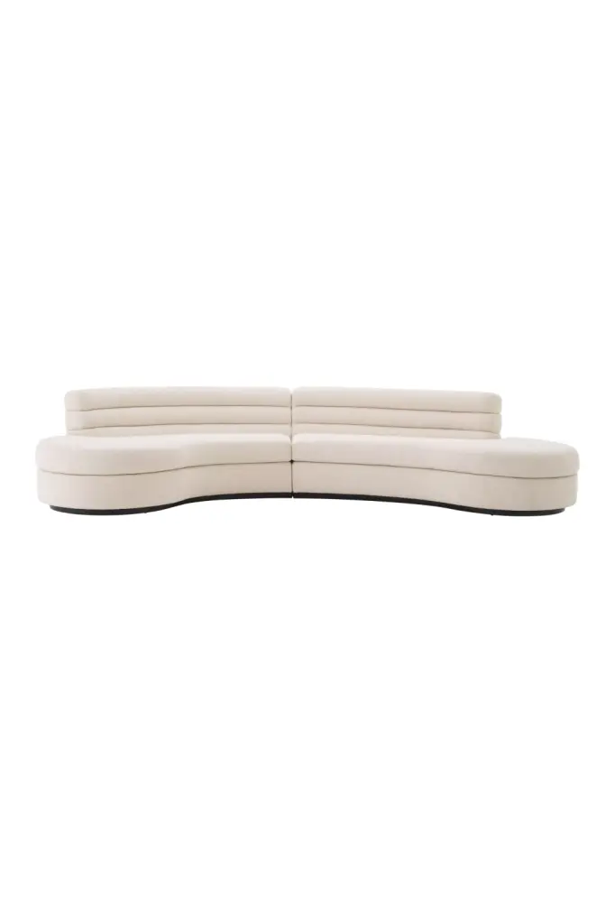 Organic-Shaped Sectional Sofa Eichholtz Lennox Stylish Living Room Furniture