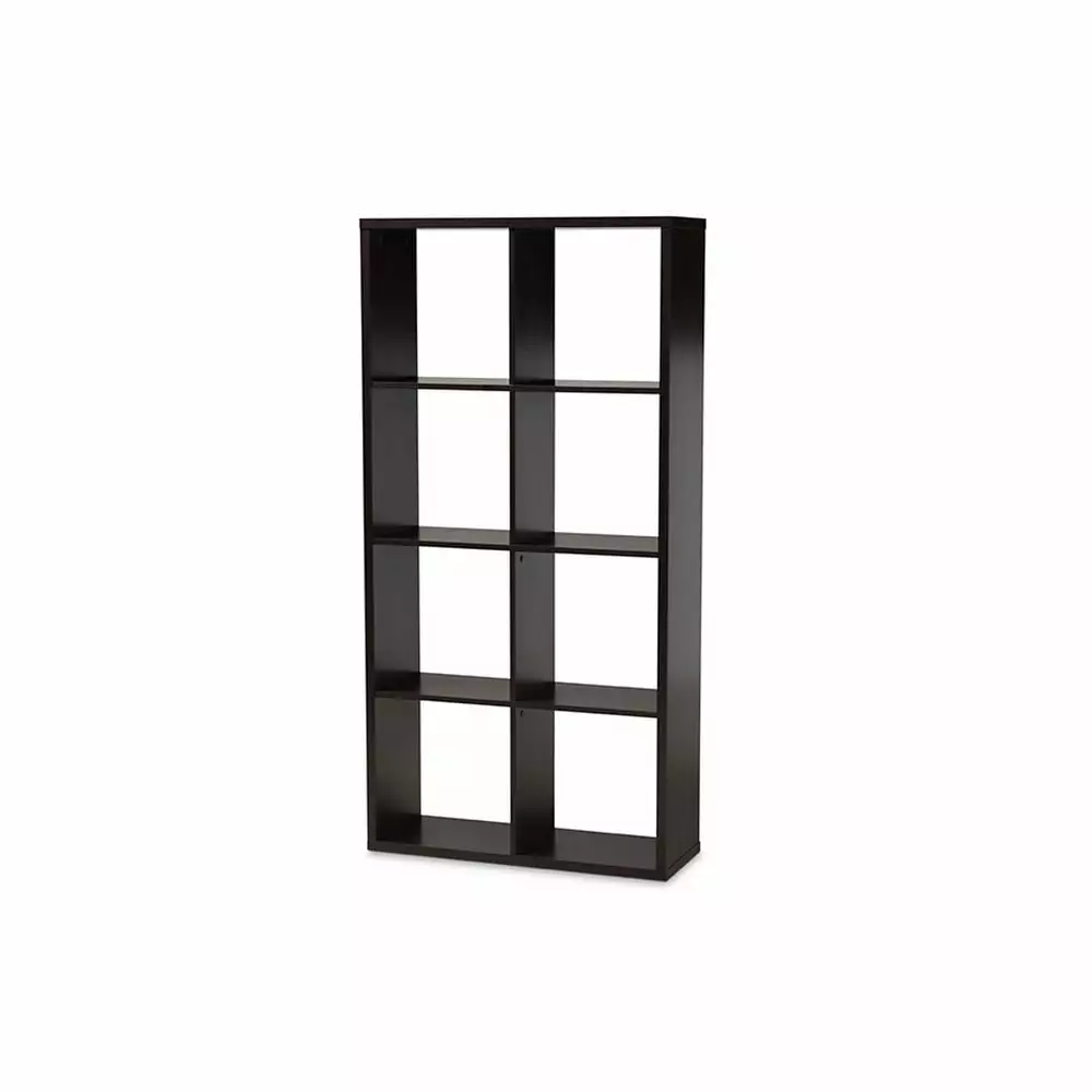Baxton Studio Janne Modern 8-Cube Multipurpose Storage Shelf Dark Brown