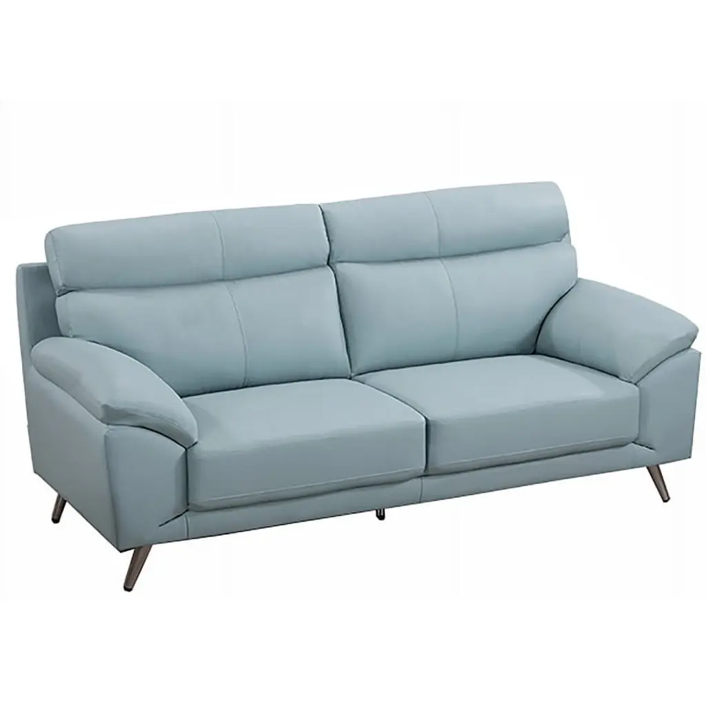 American Eagle Furniture Modern Leather Sofa Light Blue - Unique Living Room Sofa