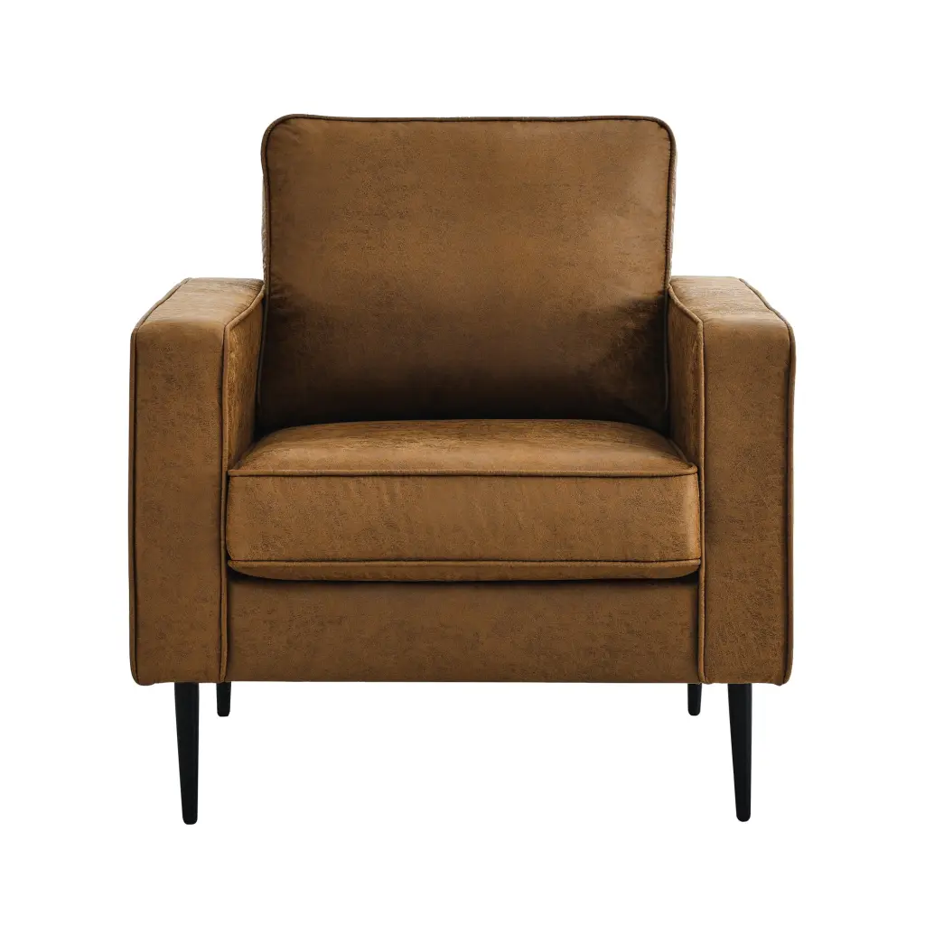 CoSoTower 33 Mid-Century Modern Brown Couch High-Tech Fabric Surface - Upholstered Sofa