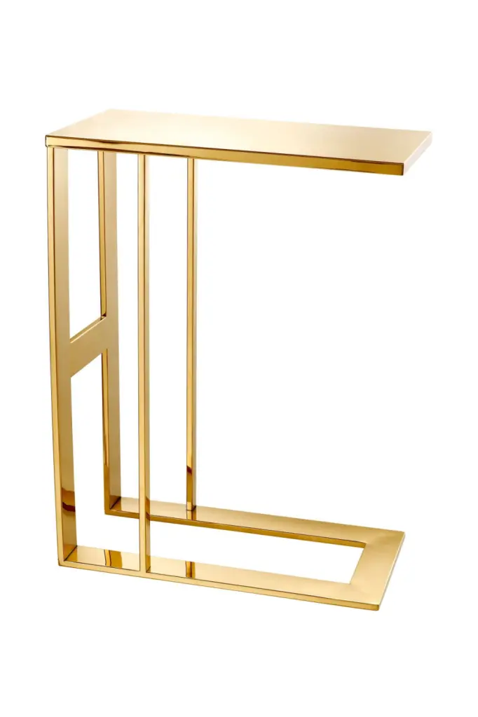 Eichholtz Pierre Gold C-Shaped Side Table