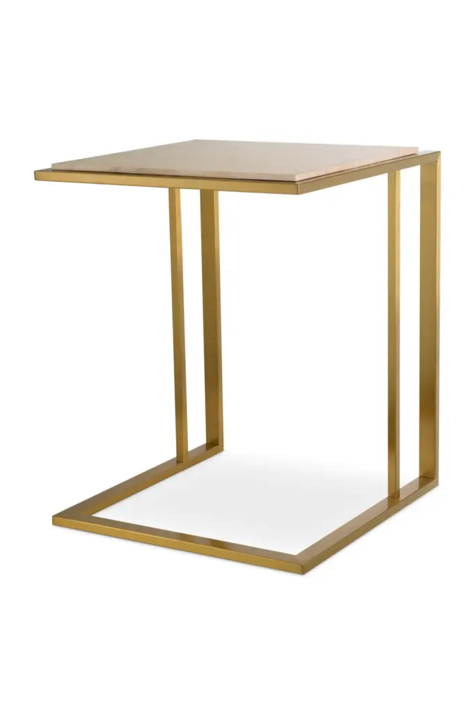 Travertine Sofa Table Cocktail Eichholtz Modern Living Room Side Table