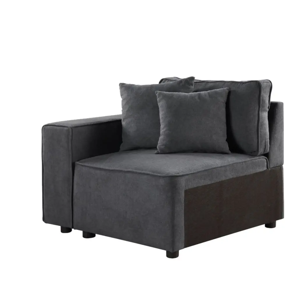 Ergode Modular Armrest Chair Gray Fabric