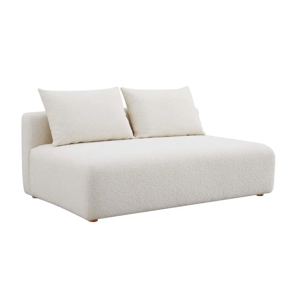 TOV Furniture Hangover Cream Boucle Modular Loveseat - Stylish and Versatile