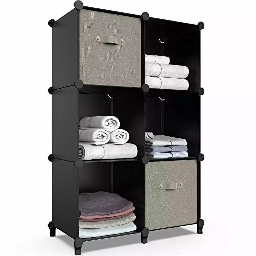 6-Cube Storage Organizer Closet Organizer Bookcase Metal Hammer HOMIDEC