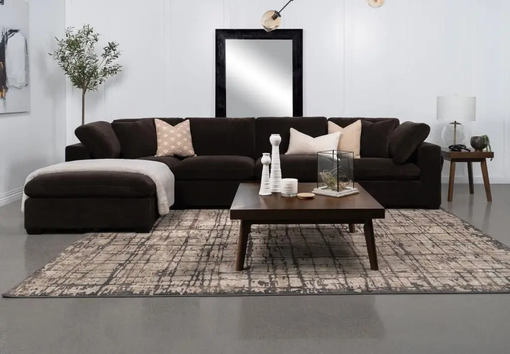 Coaster Lakeview 6-Piece Dark Chocolate Fabric Modular Sectional Sofa Coaster Company