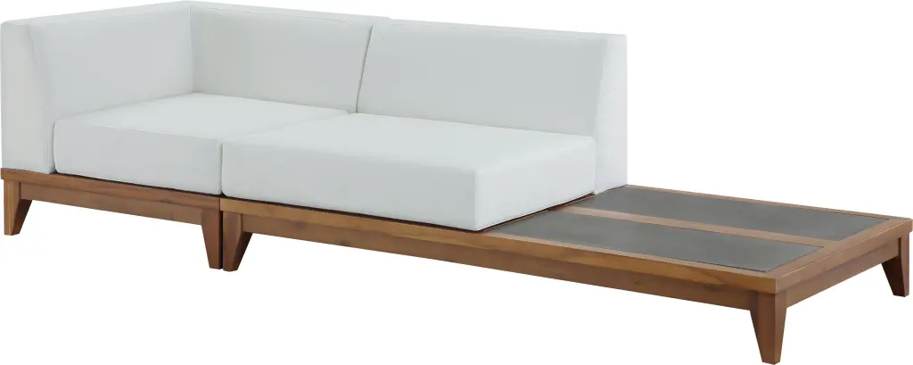 Meridian Furniture Rio Off White Water Resisting Fabric Modular Sofa