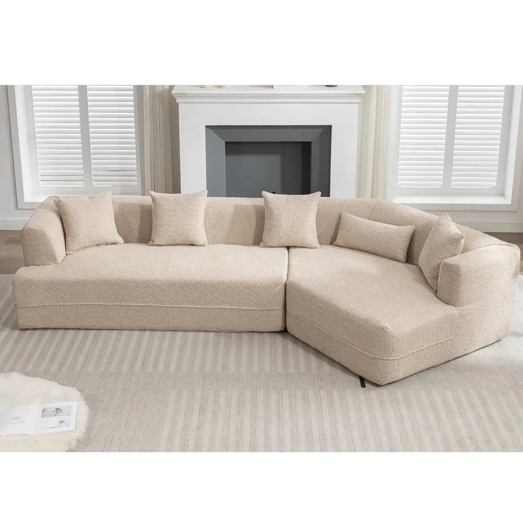 Modular Living Room Sofa Set Modern Minimalist Style Salon Upholstered Sleeper Sofa 2 PC Free Combination unknown