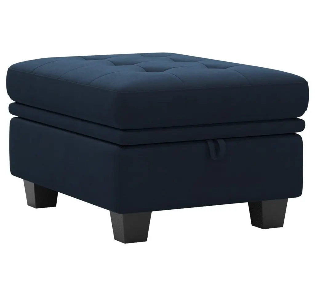 Werqueid Velvet Armrest Module Modular Sectional Sofa Couch Side Armrest Ottoman Blue