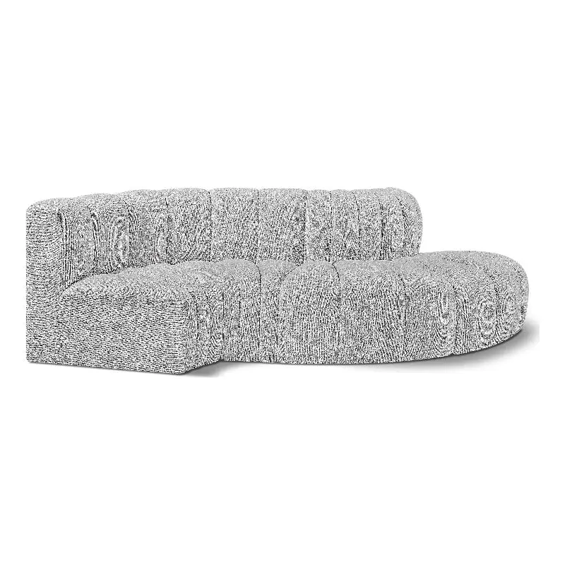 Meridian Furniture Arc Grey Boucle Fabric Modular Sofa