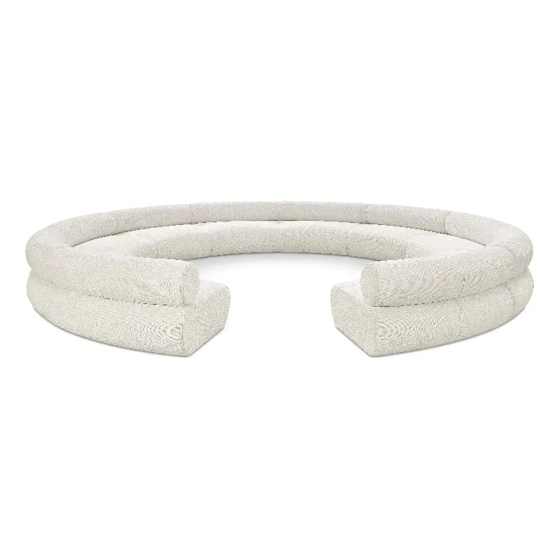 Meridian Furniture Bale Cream Chenille Fabric Modular Sofa - Elegant Sectional Sofa