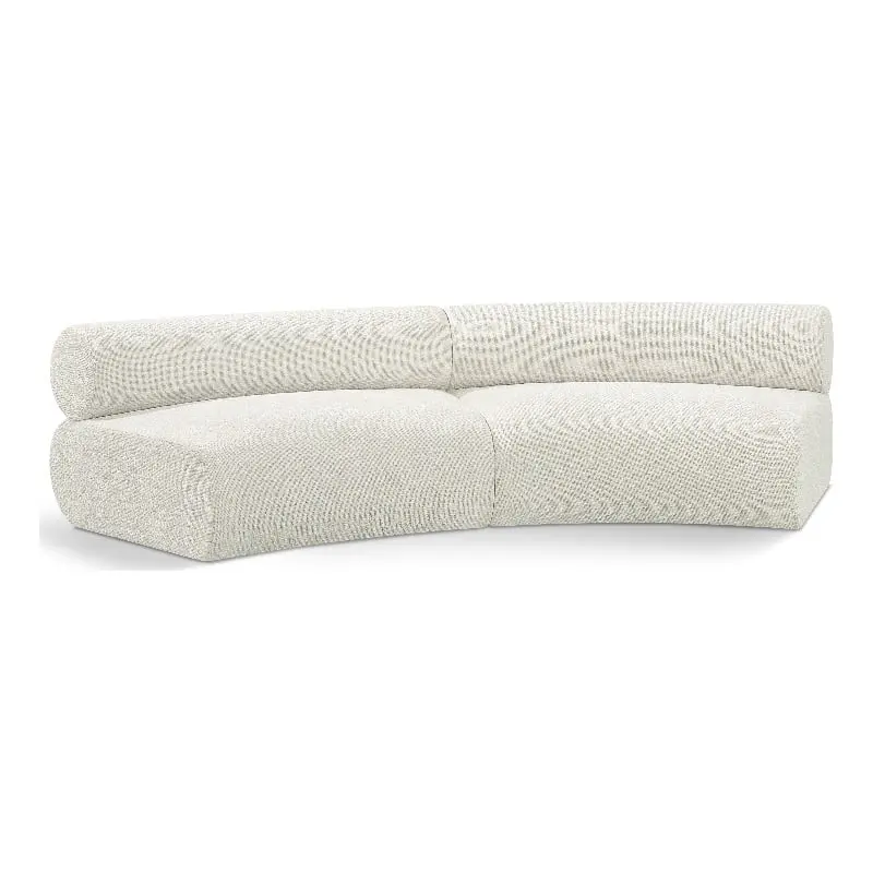 Meridian Furniture Bale Cream Chenille Fabric Modular Sofa - Elegant Living Room Sectional