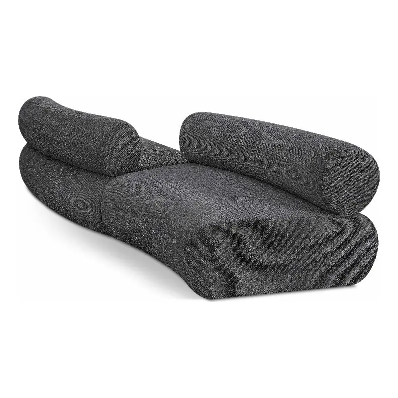 Meridian Furniture Bale Grey Chenille Fabric Modular Sofa - Spacious Living Room Sectional