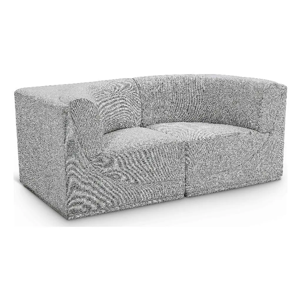 Meridian Furniture Ollie Grey Boucle Fabric Modular Sofa