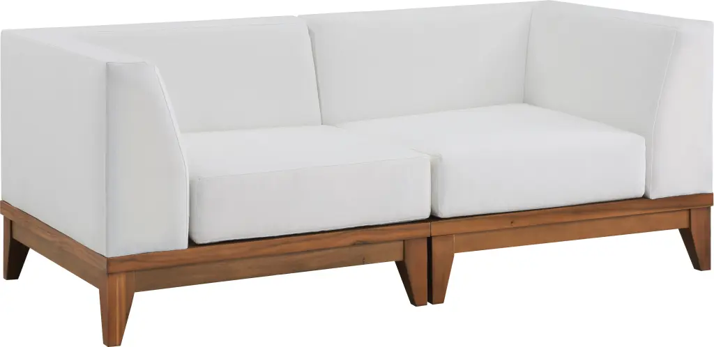 Meridian Furniture Rio Off White Water Resisting Fabric Modular Sofa Living Room