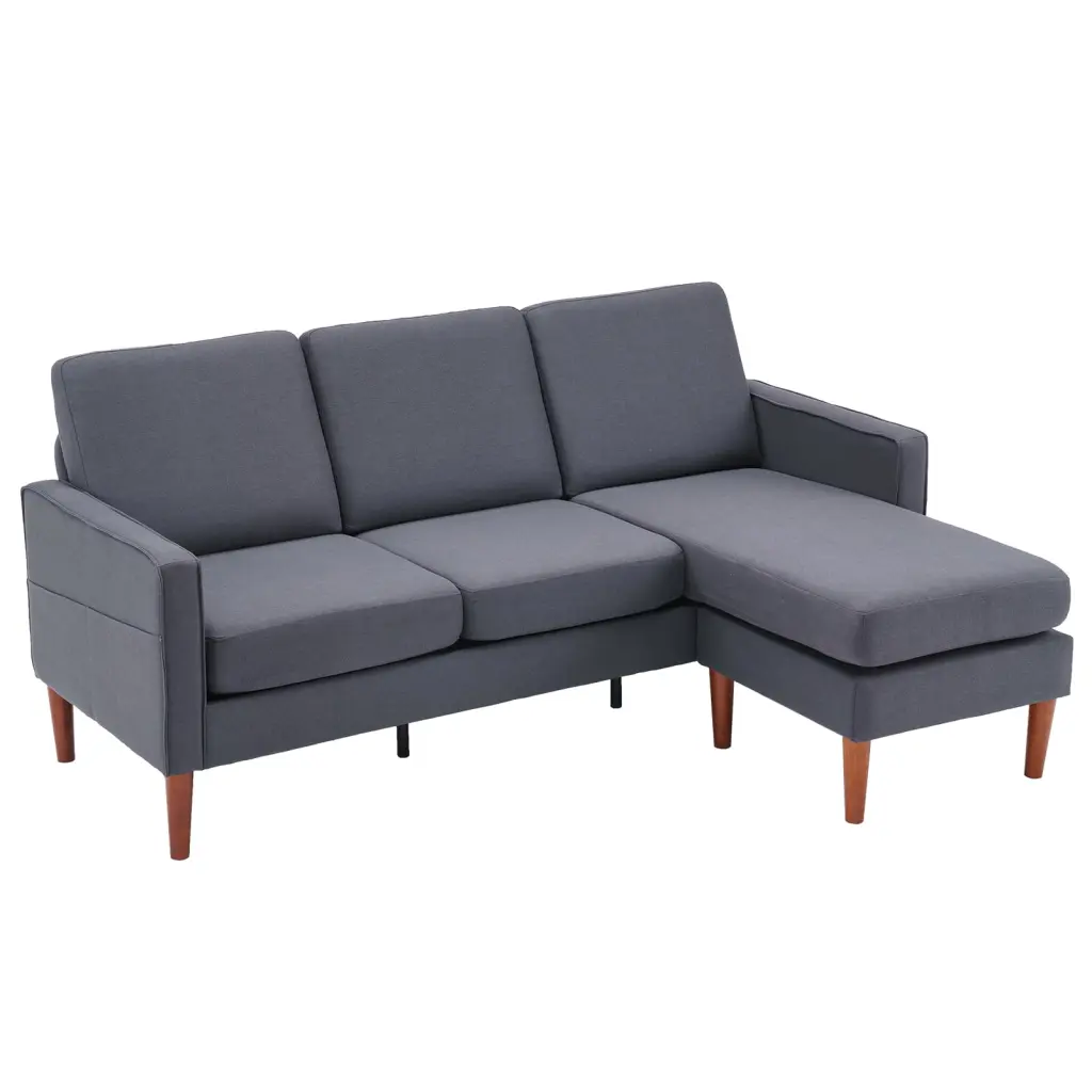 182x73x73cm Fabric Art 2nd Generation American Armrest 3 Person Modular Sofa Dark Grey Pevor