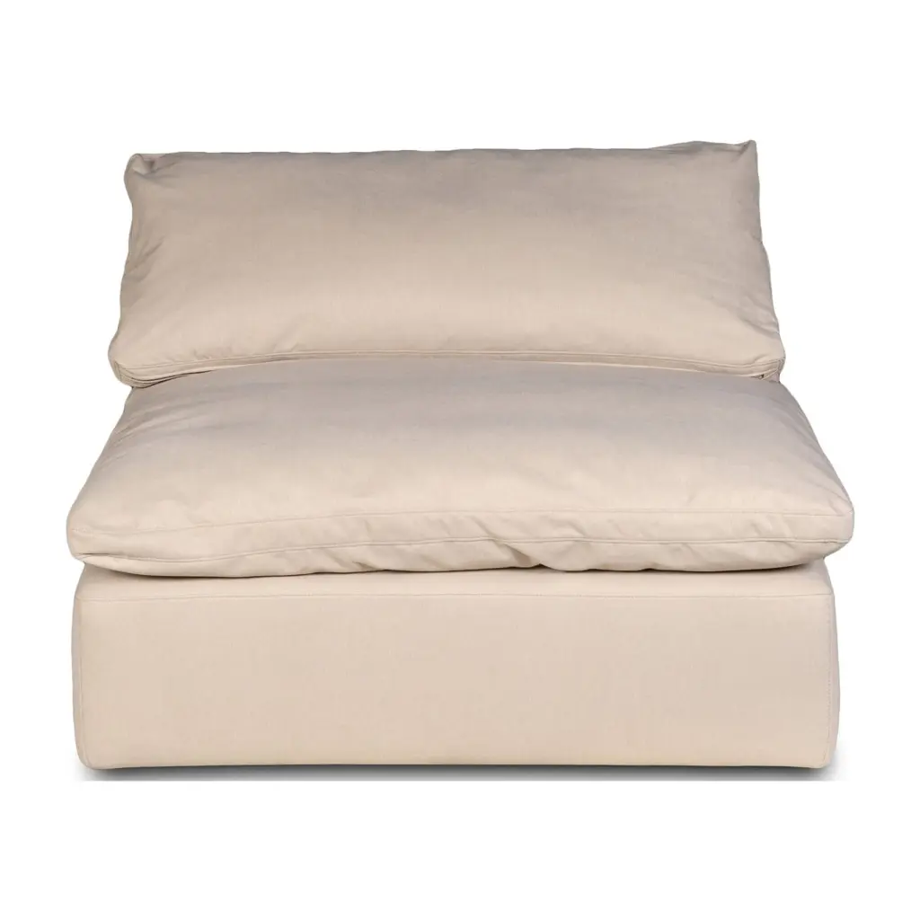 Hamptons Collection 3-Piece Tan Fabric Cloud Puff Modular Sectional Sofa