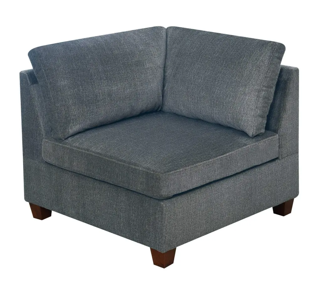 1pc Corner Wedge Grey Chenille Fabric Modular Sofa Living Room unknown