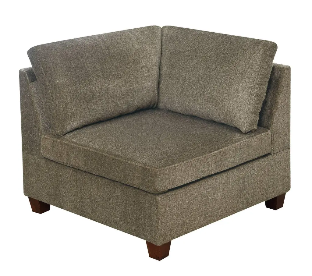 Contemporary 1pc Corner Wedge Tan Chenille Fabric Modular Sofa Living Room unknown