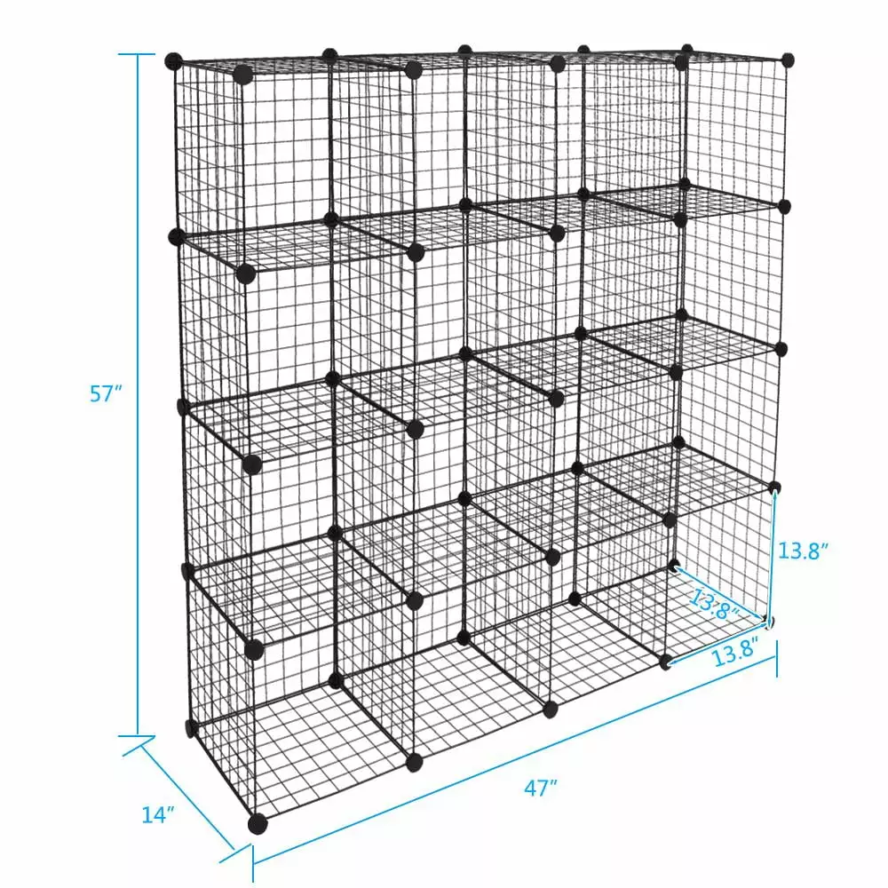 SalonMore 16 Cube DIY Wardrobe Closet Bookcase Storage Organizer