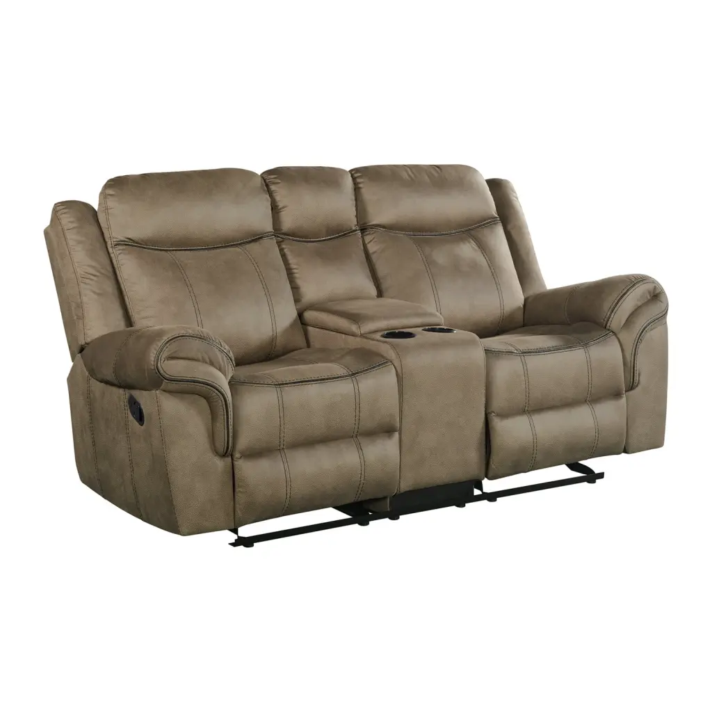 Picket House Furnishings Tasso Motion Loveseat Console T101 Brown