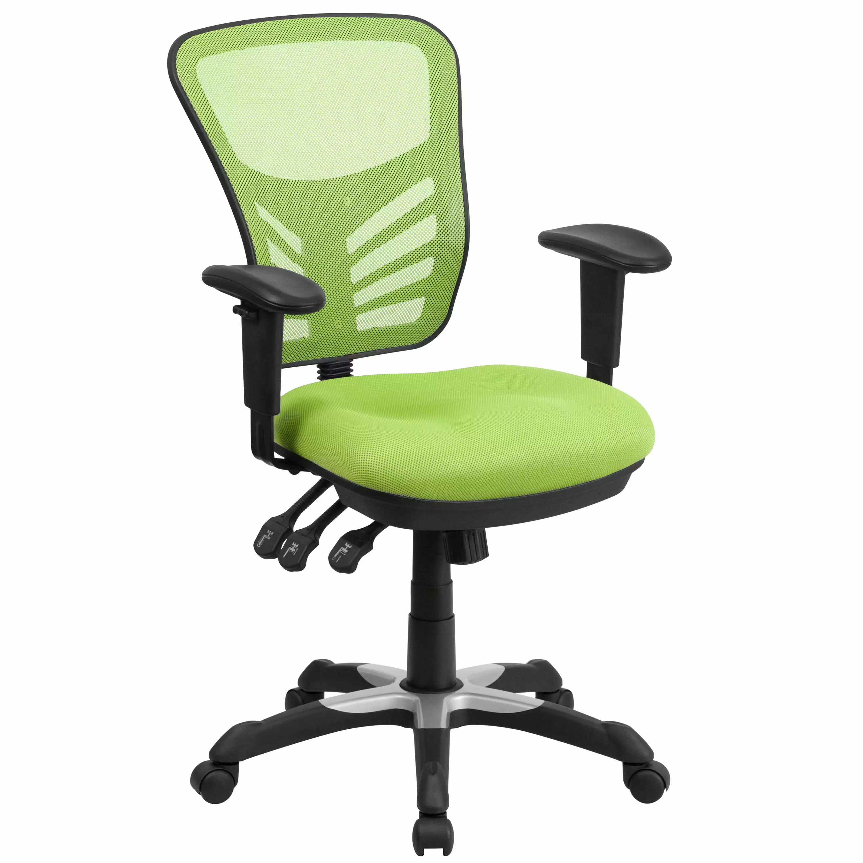 Green Mesh Nylon Multi-function Executive Swivel Office Chair Triple-paddle Control A Line Furniture