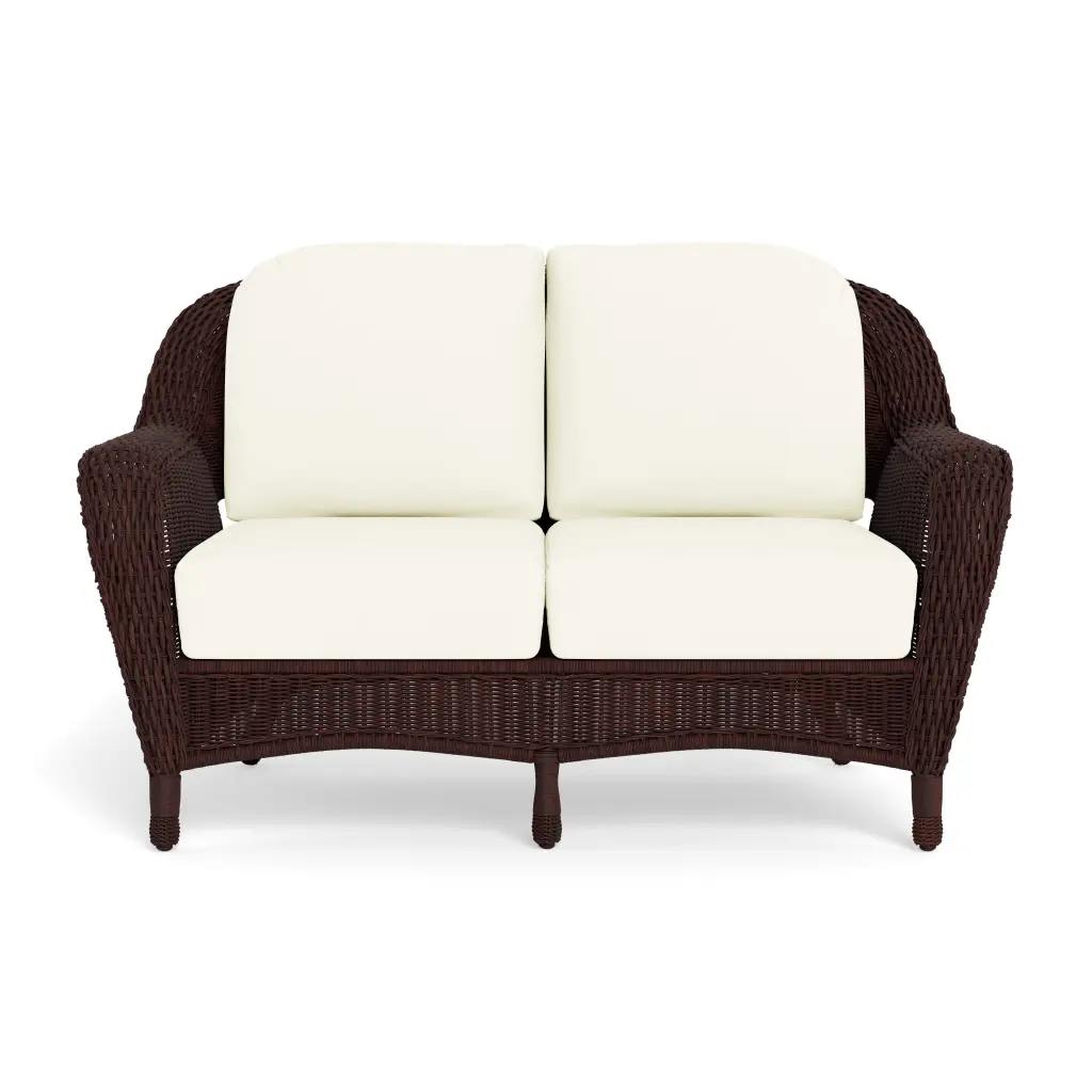 Sea Pines Loveseat Java Canvas Natural Fabric Living Room Sofa Tortuga Outdoor
