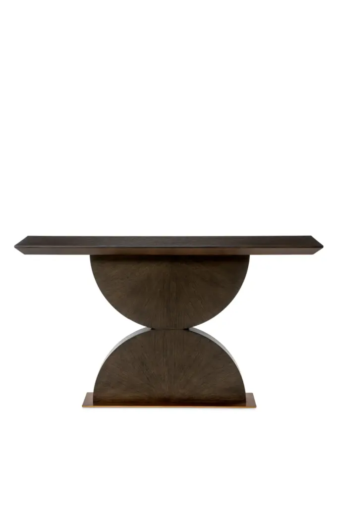 Eichholtz Spring Brown Oak Console Table Elegant Entryway Furniture