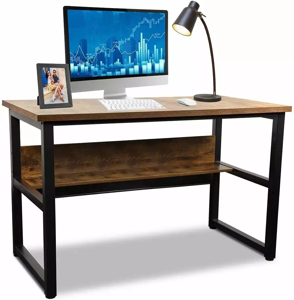 Halter Computer Desk Storage Office Desk Shelves Home or Office 47 Inches
